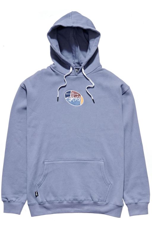 Stussy Mens Trivial Pursuit Hoodie Blue - RYBEQ5310